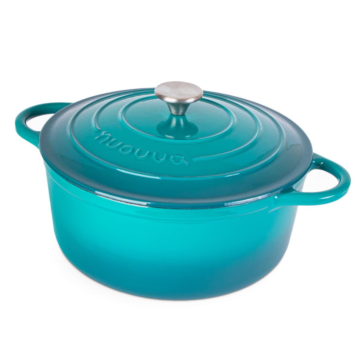 Nuovva Enamelled Cast Iron Dutch Oven Pot with Lid – 5 Quart Casserole Dish – Ceramic Dutch Oven for Bread Baking, Roasting, Braising & Stews – Oven Safe up to 500°F – 24cm Orange — view 13