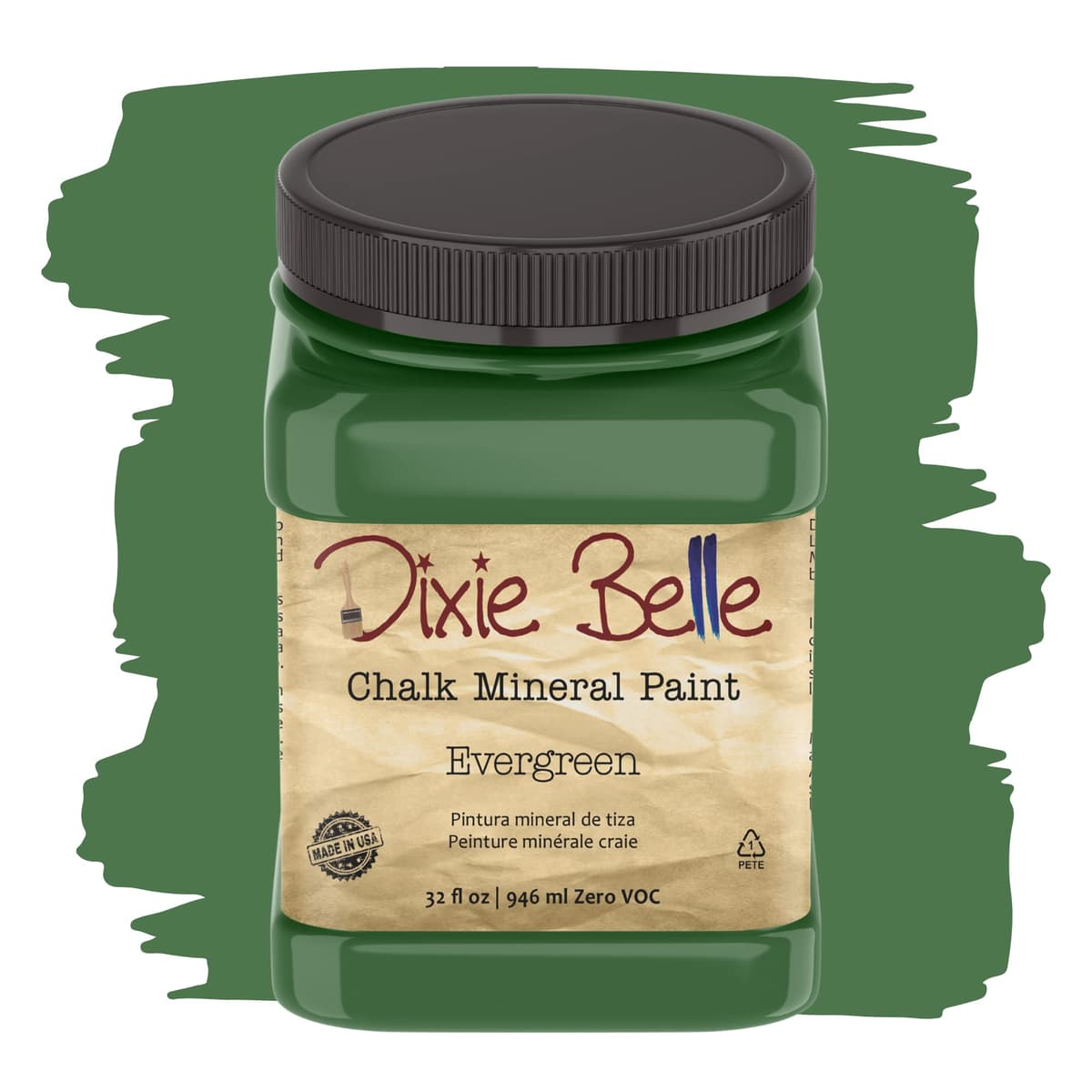 Dixie Belle Paint Company Chalk Finish Furniture Paint - Caviar (32oz) - Matte Black Chic Chalk Mineral DIY Furniture Paint — view 99