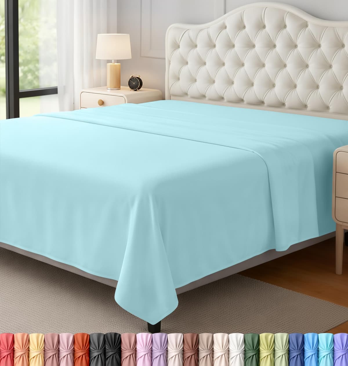 Utopia Bedding - Flat Sheet Double - Easy Care Soft Brushed Polyester - Microfiber Fabric - Wrinkle, Shrinkage, and Fade Resistant - White — view 37