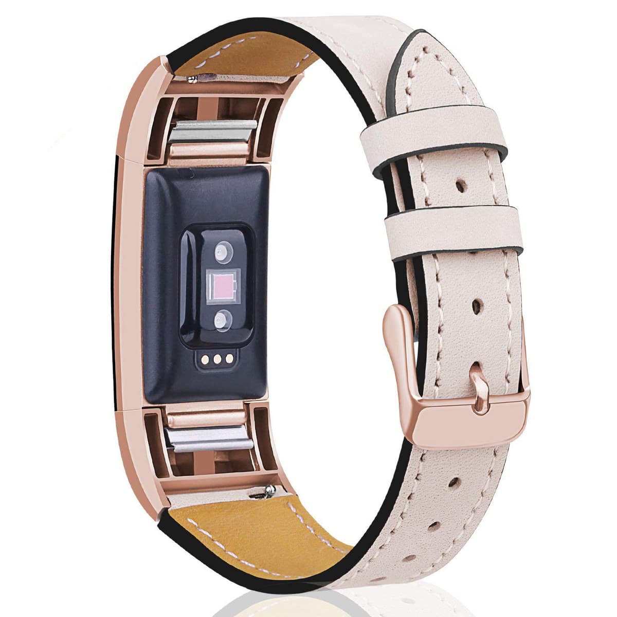 Mornex Correa de Cuero Genuino Compatible Charge 2, Correa Ajustable Correas de Recambio Pulseras Pulsera Banda de Actividad Física con Conectores de Metal — view 8