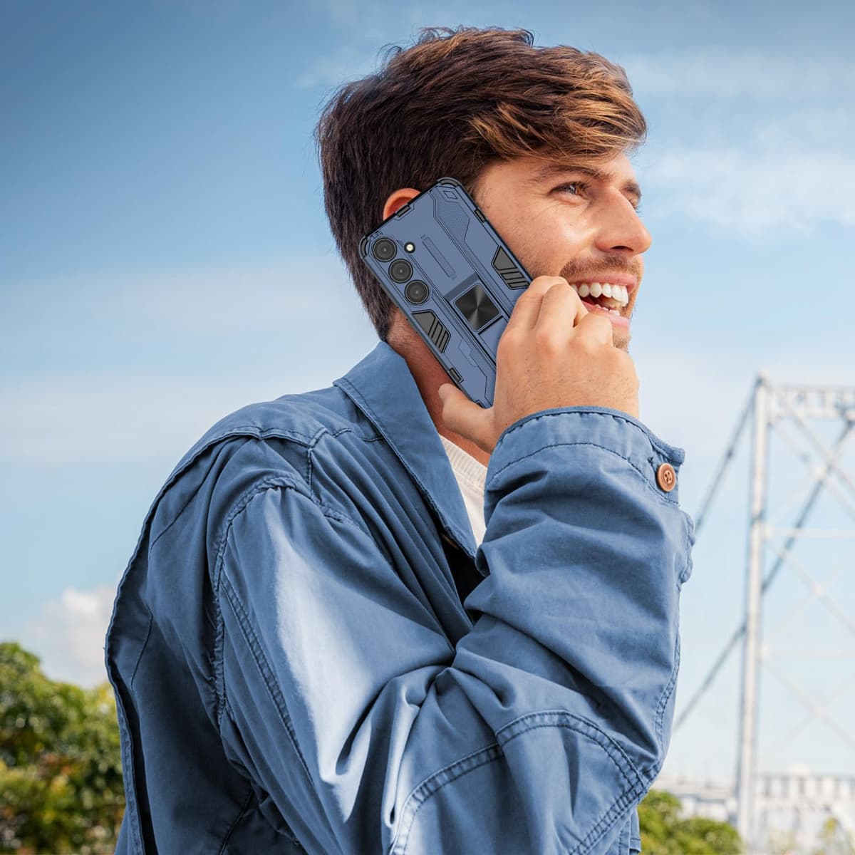 Funda para CMF Phone 2 Pro, Carcasa Antigolpes con Soporte anular metálico, Case Protectora de Grado Militar, Negro — view 1610
