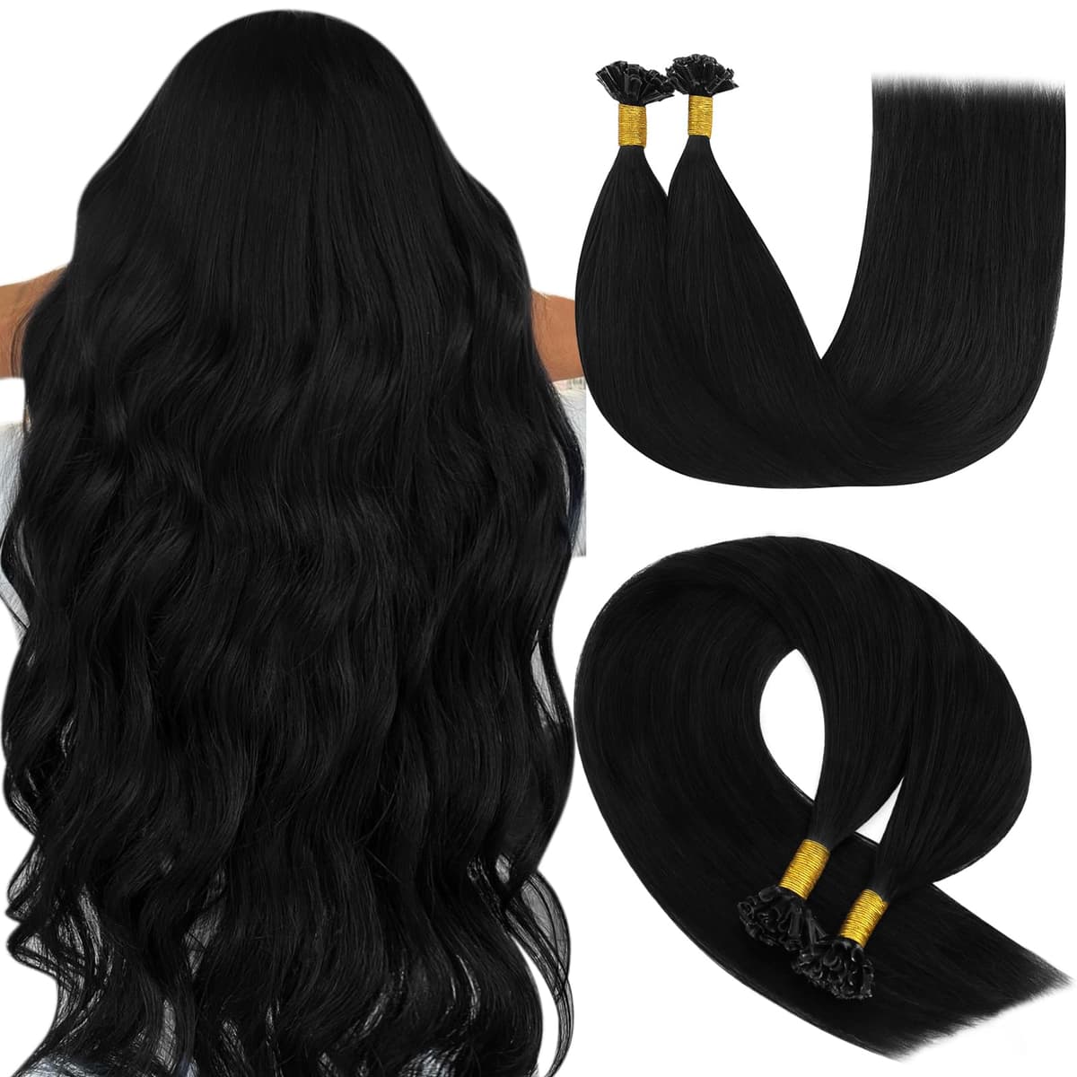 YoungSee Nano Hair Extensions Blonde 16inch Nano Beads Hair Extensions Warm Ash Blonde Highlight Bleach Blonde Nano Ring Hair Extension Highlight for School Soft Cold Fusion 50s 50g — view 49