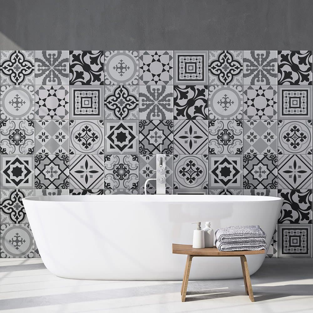 RE-COVERTILES - Pegatinas Azulejos Cocina y Baño Stickers de PVC Impermeables Antiarañazos Decoración de Pared Baldosas Peel and Stick - Modelo 24 Pzas 10x10 cm PS00179 Made in Italy — view 25