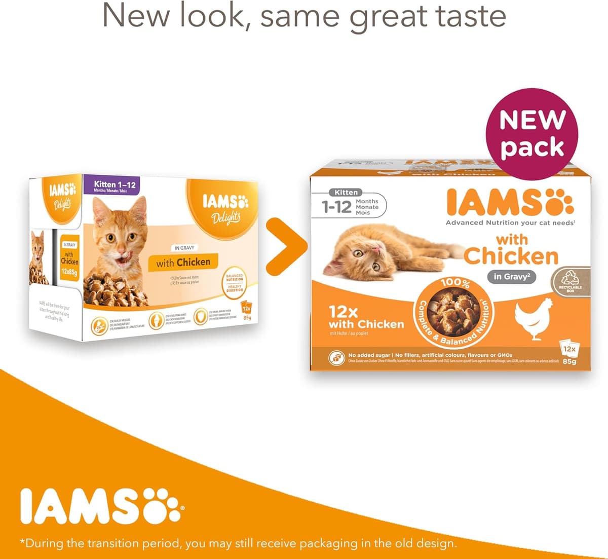 IAMS Kitten Wet Cat Food Chicken in Gravy 12 x 85g — view 2