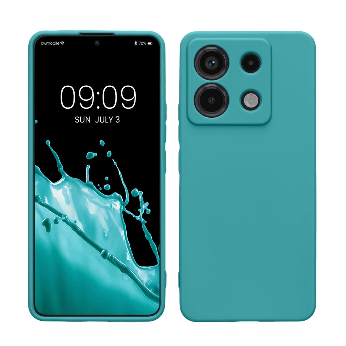 kwmobile Carcasa Compatible con Xiaomi Redmi Note 14 Pro 5G / Poco X7 Funda - Funda Ultrafina de TPU con Bordes elevados - Lavanda Metalizado — view 328