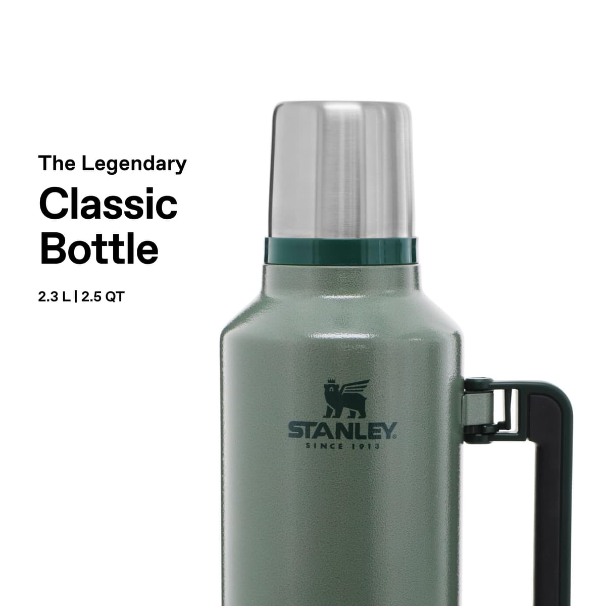 Stanley 1913 Classic Legendary Thermal Flask 2.3L - Keeps Hot Or Cold for 48 Hours - BPA-Free Insulated Bottle - Stainless Steel Coffee Flask - Leakproof - Dishwasher Safe - Green — view 3