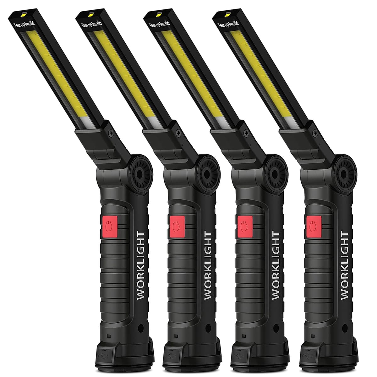 Coquimbo Regalo Hombre Linterna Taller LED Recargable, Linterna Portátil de Trabajo Lámpara de Inspección con Magnética Base y Gancho para Taller Cámping Emergencia(2 Piezas, Negro) — view 13
