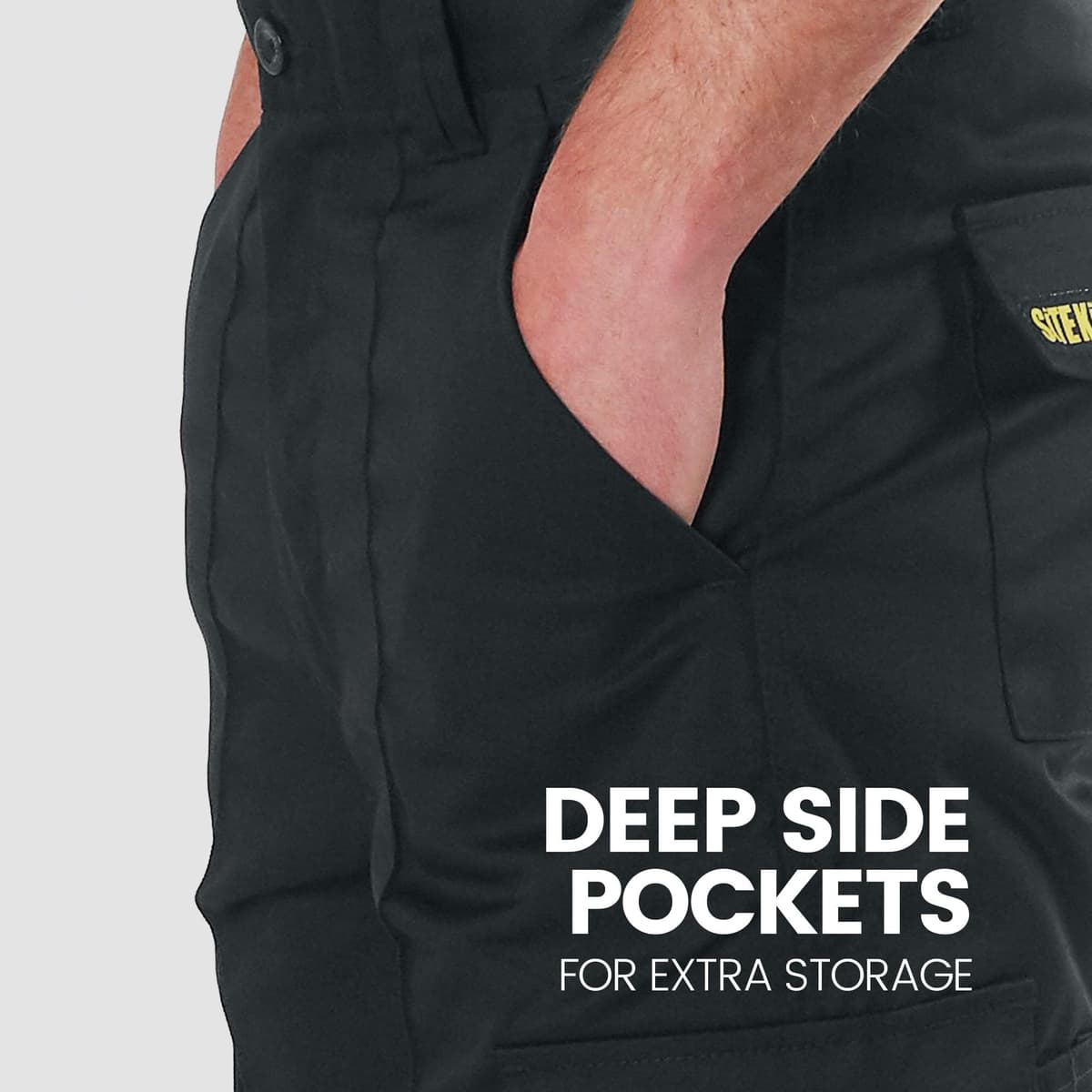 SITE KING Mens Cargo Combat Work Trousers Sizes 28 to 56 with Button & Zip Fly — view 8