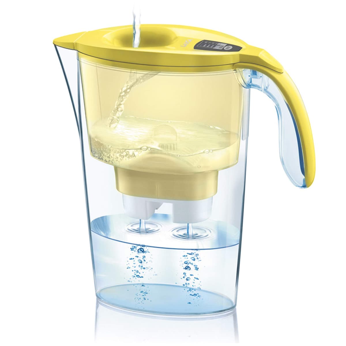Jarra filtrante de agua LAICA Stream line (Edición en color) y 1 cartucho de filtro de agua Bi-Flux para 30 días - Tapa de llenado rápido, 2,3 L de capacidad total, 1,2 L de agua filtrada LAVANDA — view 6