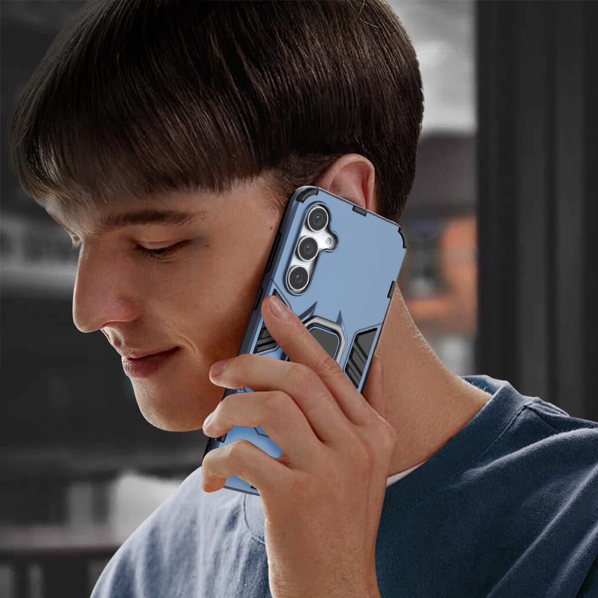 Funda para CMF Phone 2 Pro, Carcasa Antigolpes con Soporte anular metálico, Case Protectora de Grado Militar, Negro — view 1644