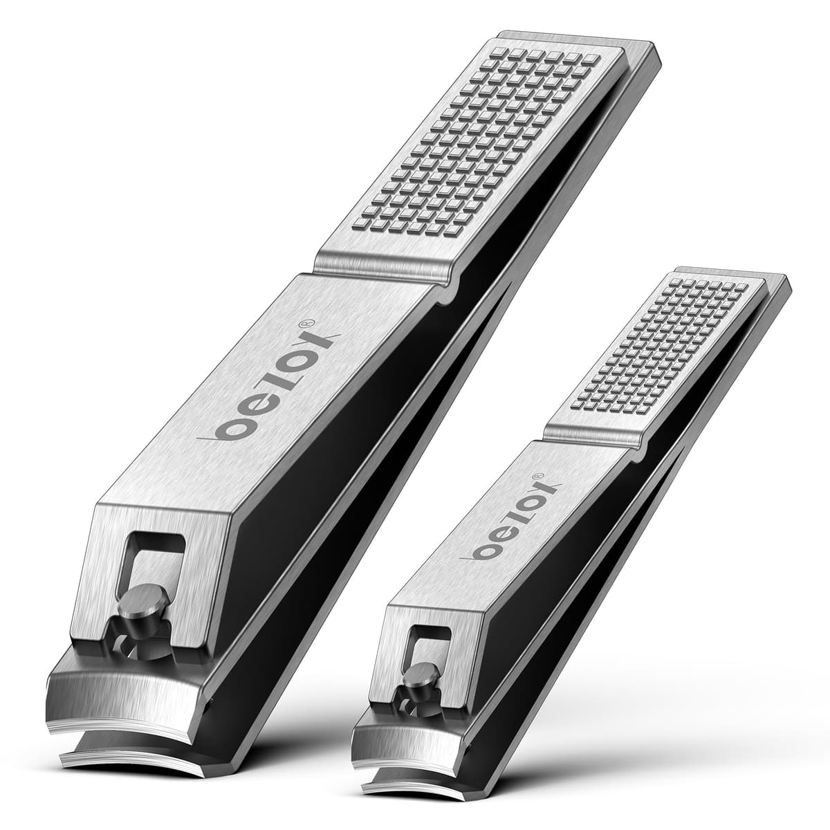 BEZOX Well-Made Nail Clipper Set 2 Pcs, Wide Jaw Opening Nail Clipper for Fingernail and Toenail, Premium Stainless Steel Sharp Sturdy Finger Nail Clipper — view 10