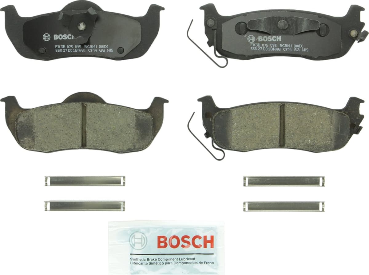 Bosch BC914 QuietCast Premium Ceramic Disc Brake Pad Set For: Acura ILX; Honda Accord, Civic, CR-V, Element, Fit, Front — view 221