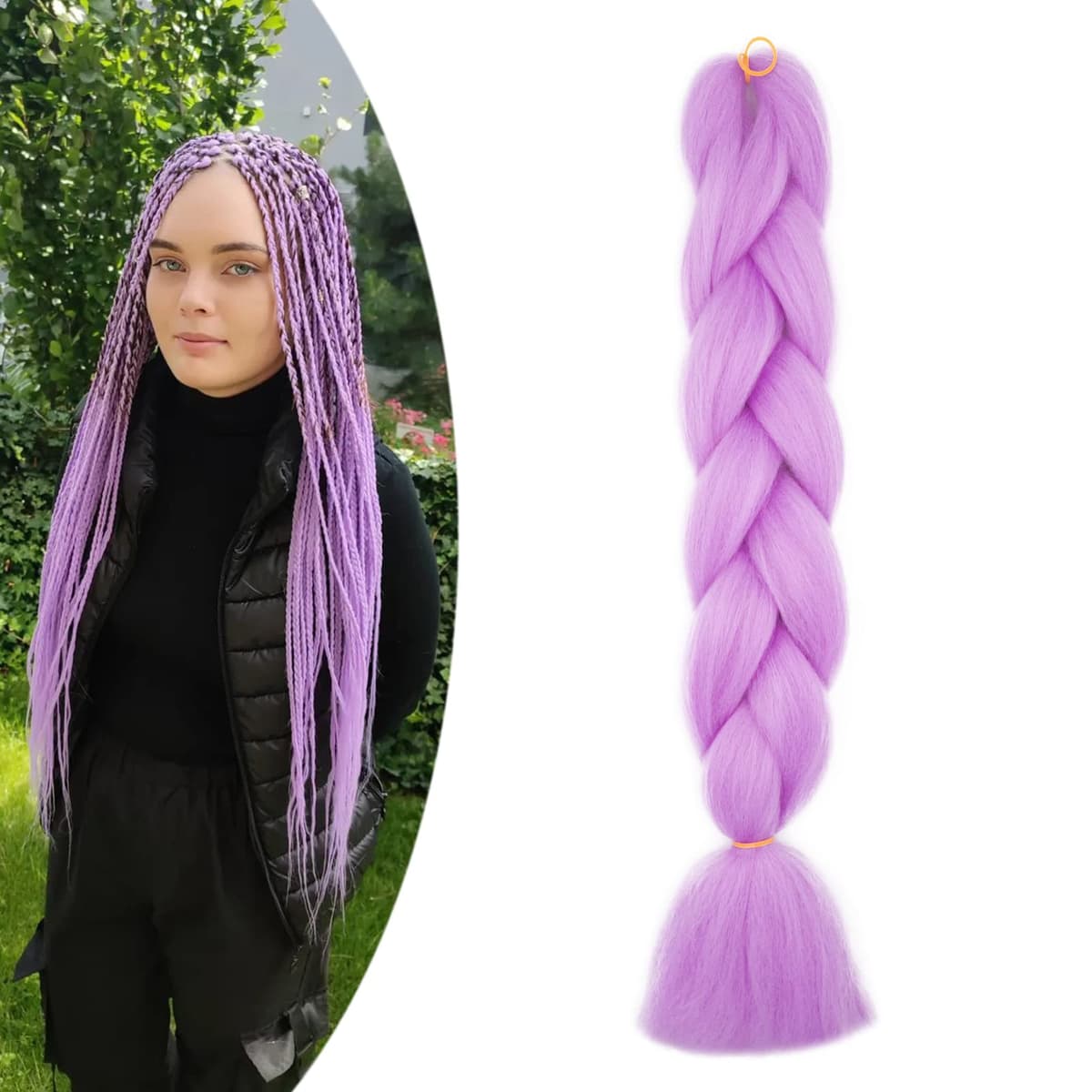 60cm Extensiones de Pelo Trenzas Africanas Castaño Oscuro Extensiones para Trenzas Africanas 1 pcs 100g Kanekalon Pelo para Trenzas Africanas Sintetico Extensiones de Trenzado Cabello Braiding — view 98