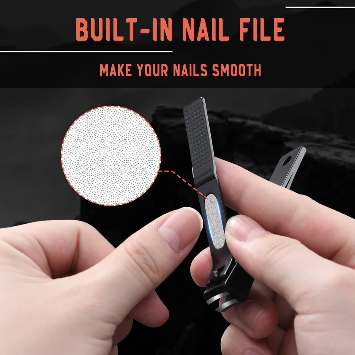 BEZOX Well-Made Nail Clipper Set 2 Pcs, Wide Jaw Opening Nail Clipper for Fingernail and Toenail, Premium Stainless Steel Sharp Sturdy Finger Nail Clipper — view 5