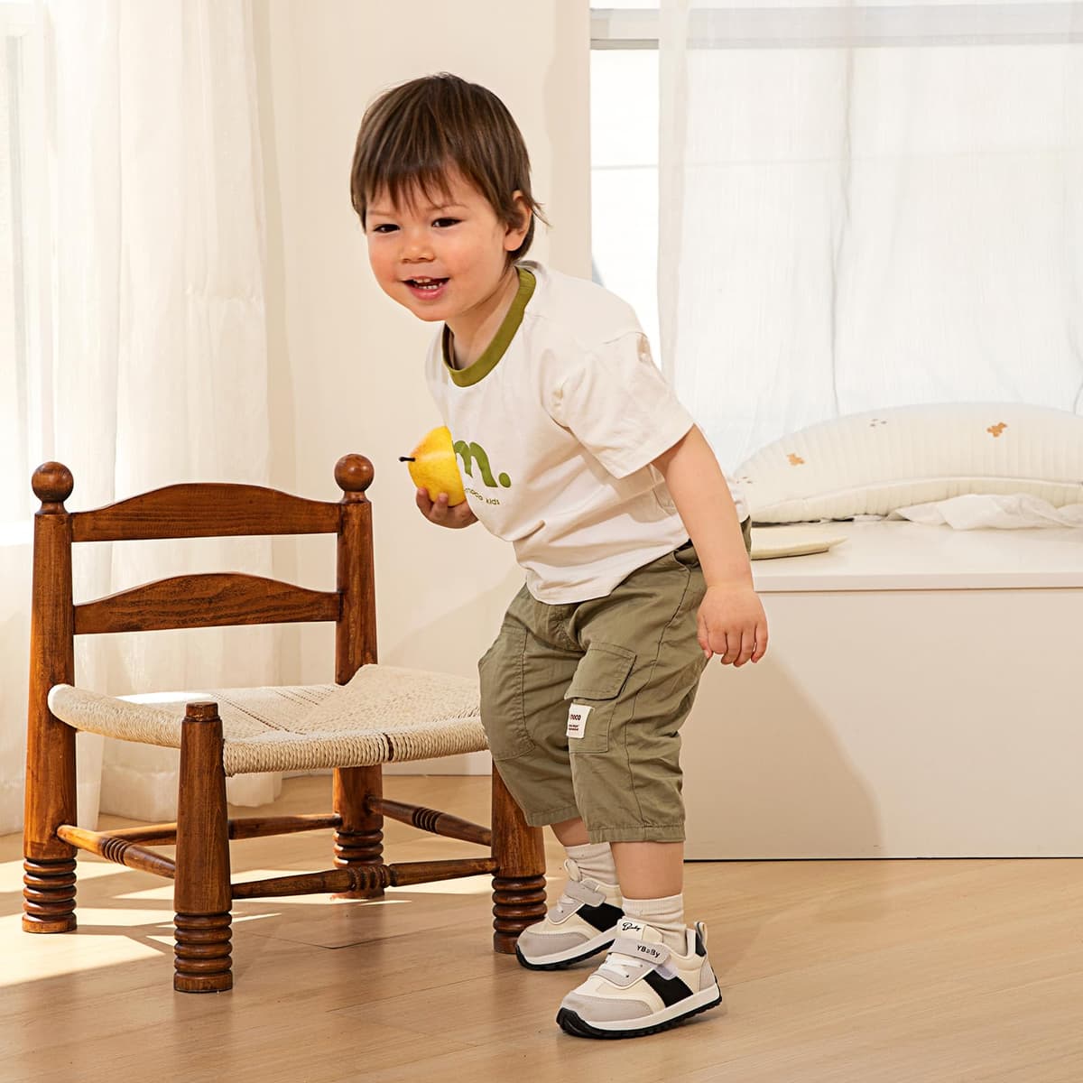 MK MATT KEELY Baby Boys Girls First Walking Shoes Toddlers Slip On Trainers Outdoor Pre Walker Shoes — view 2