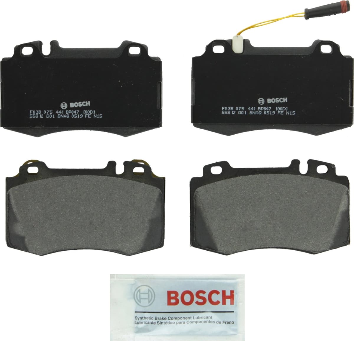 Bosch BC914 QuietCast Premium Ceramic Disc Brake Pad Set For: Acura ILX; Honda Accord, Civic, CR-V, Element, Fit, Front — view 24