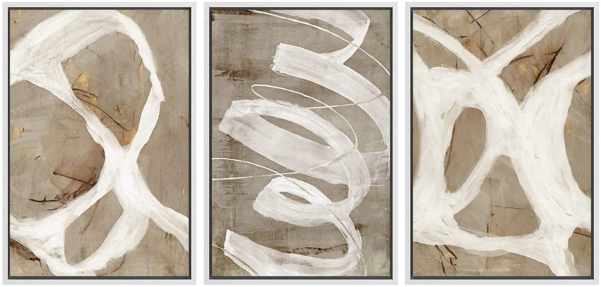 SIGNWIN Framed Canvas Print Wall Art Set Coastal Serenity Abstract Seaside Illustrations Modern Art Decorative Rustic Calm/Zen for Living Room, Bedroom, Office - 24"x36"x3 Natural — view 52