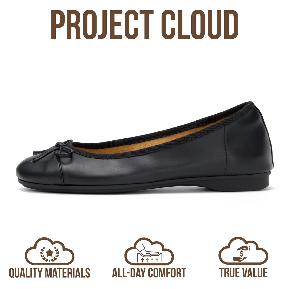 Project Cloud Ballet Flats for Women Shoes - Eco-Crafted with Memory Foam Insole Lightweight Mary Jane Flats - Non-Slip and Comfortable Womens Shoes (Ashley) — view 3