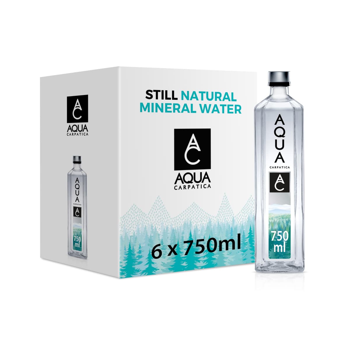 AQUA Carpatica Pure Natural Still Mineral Water, Virtually Nitrate Free, Low Sodium, Naturally Alkaline, Natural Electrolytes, Premium Multipack 100% Recyclable, 500 ml (Pack of 6) — view 24