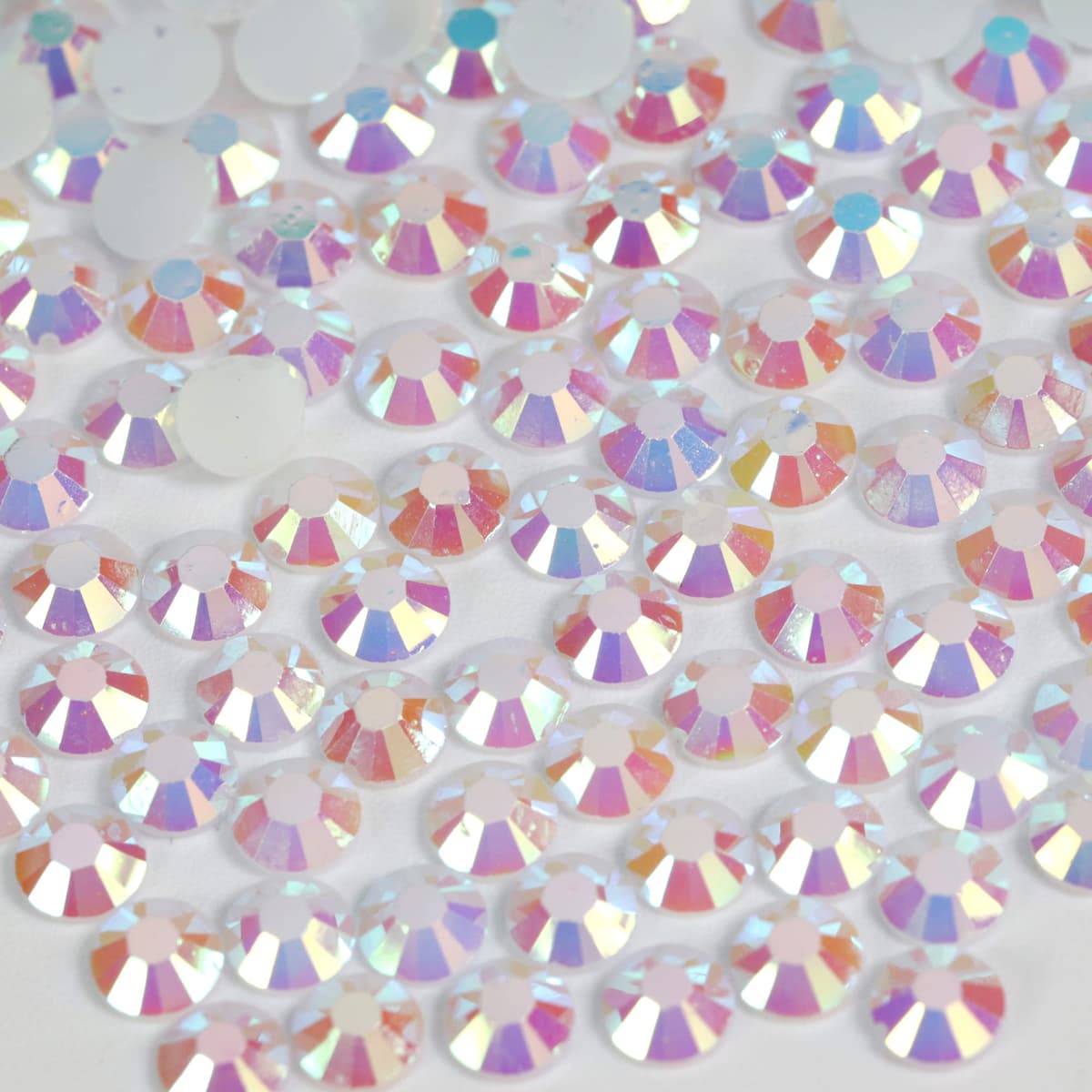 1000pcs 4mm Flat Back Non-Stick Rhinestone Crystal Diamantes Nail Art & Craft Scrapbooking Embellishments 90 Available Colours (4mm, AB Clear #A13) — view 76