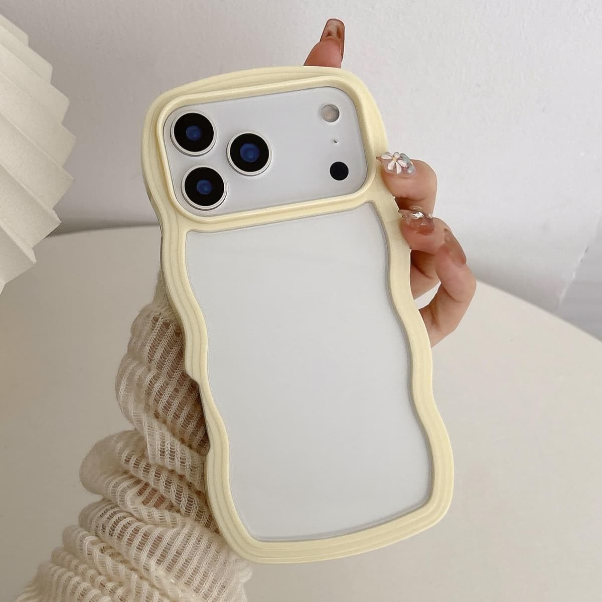 QLTYPRI Compatible with iPhone 11 Case, Cute Curly Wave Frame Clear Case for Girls Women, Transparent Soft Silicone TPU Bumper Shockproof Protective Phone Cover for iPhone 11 - Purple — view 117