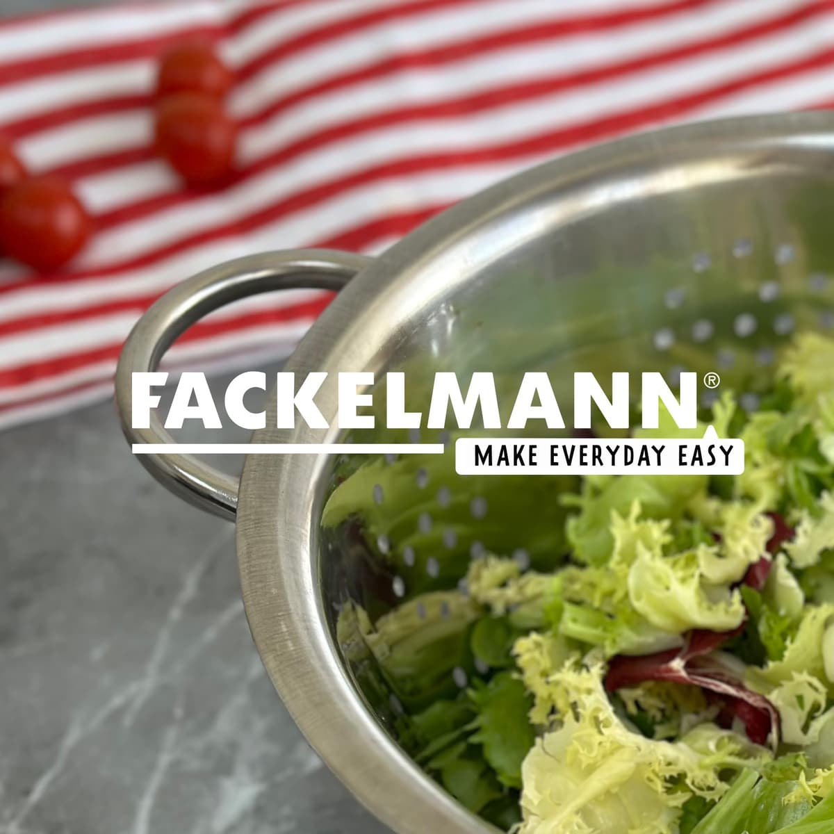 Fackelmann Colador de Cocina y Escurridor en Acero Inoxidable, Colador con Asas y Peana Estable, Idóneo para Escurrir Ensalada, Pasta, Arroz, Legumbres y Verduras, 24cm, 1 ud. — view 10