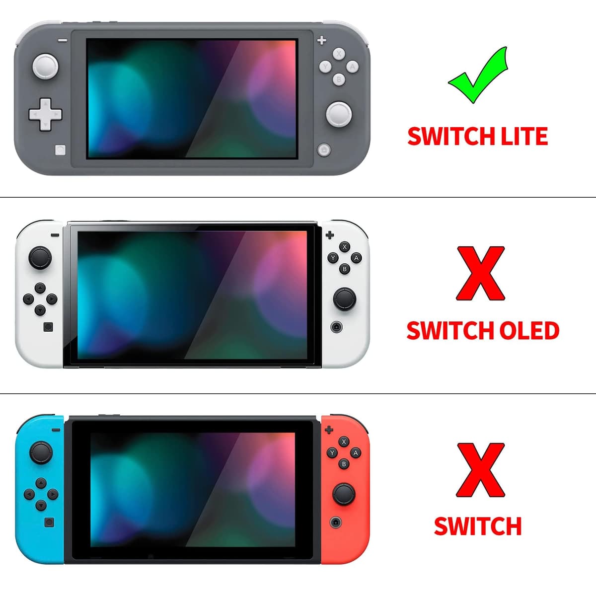 PlayVital ZealProtect Funda Protectora Dura para Nintendo Switch Lite Accesorios Carcasa con Protector de Pantalla & Tapas de Agarre para el Pulgar & Pegatinas de ABXY Dirección Botón — view 2