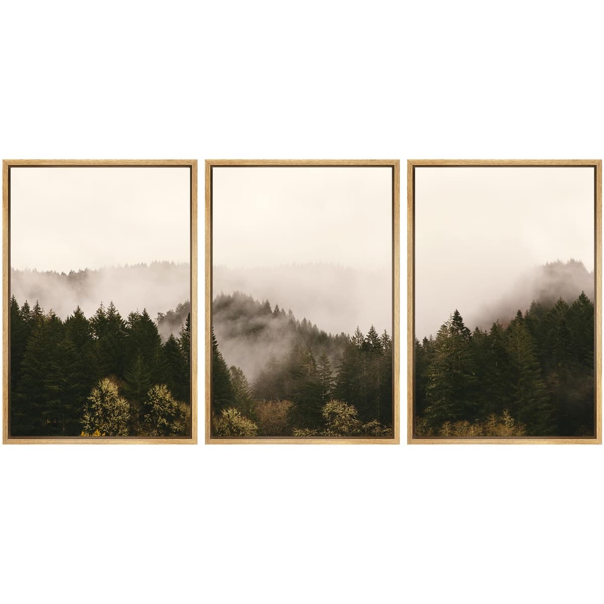 SIGNWIN Framed Canvas Print Wall Art Set Coastal Serenity Abstract Seaside Illustrations Modern Art Decorative Rustic Calm/Zen for Living Room, Bedroom, Office - 24"x36"x3 Natural — view 125