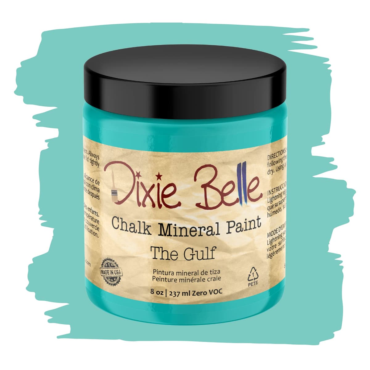 Dixie Belle Paint Company Chalk Finish Furniture Paint - Caviar (32oz) - Matte Black Chic Chalk Mineral DIY Furniture Paint — view 347