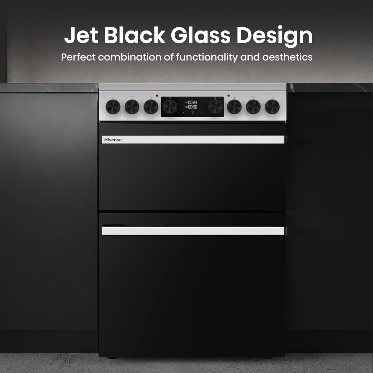 Hisense Hi6 Max 60cm Electric Cooker with Ceramic Hob HDCEC6C20W - White - A Rated — view 5