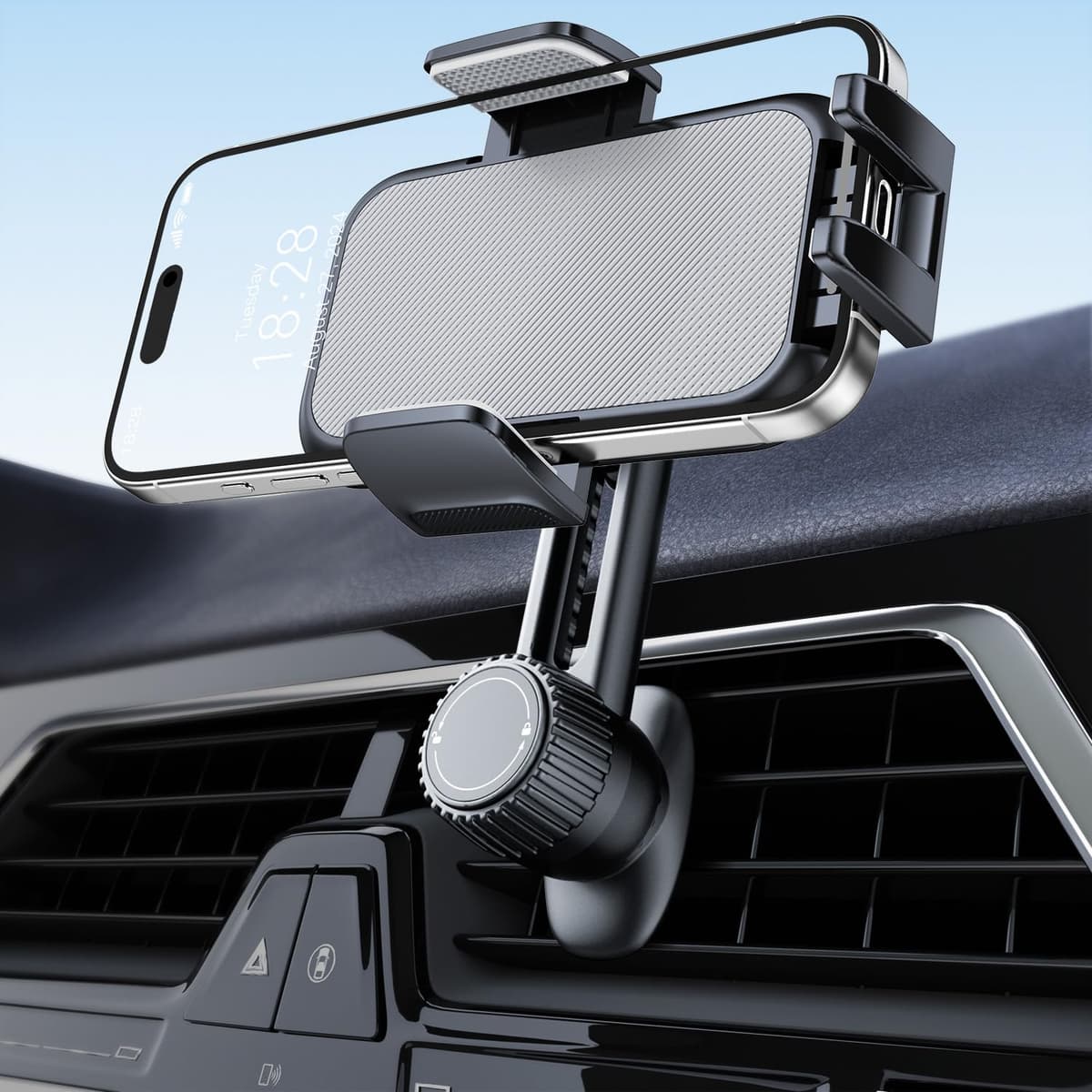Soporte Móvil Coche Porta Telephone: [360°Rotación & Liberación de un Botón] Suporte Sujeta Teléfono Coche del Aire Ventilación, Cunas de teléfonos móviles Coches para iPhone/Samsung/Huawei/Xiaomi — view 7