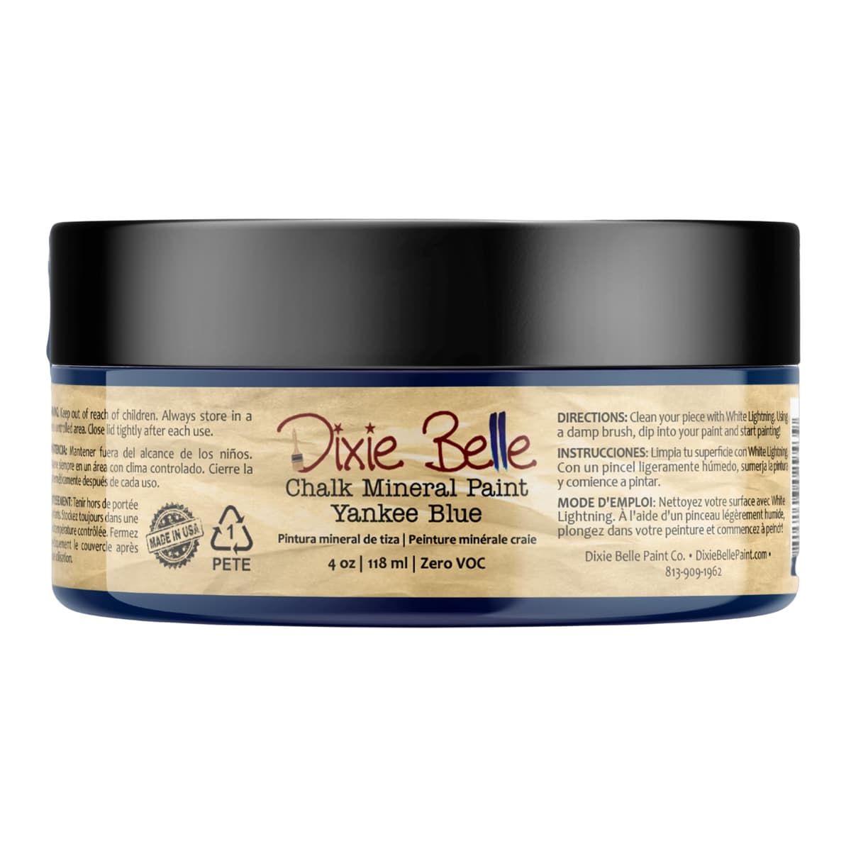 Dixie Belle Paint Company Chalk Finish Furniture Paint - Caviar (32oz) - Matte Black Chic Chalk Mineral DIY Furniture Paint — view 153