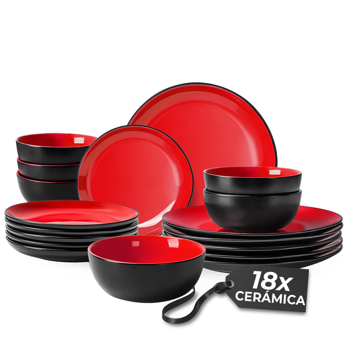 MIAMIO - 6 x 350 ml Juego de Taza de Café/Copa de desayuno - Le Papillon Colección (Negro) — view 11