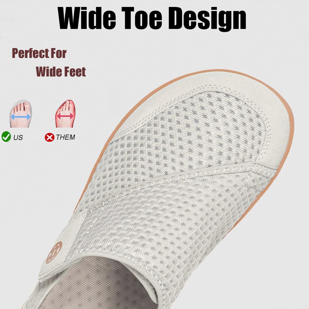 Zapatos Diabeticos para Mujer Hombre Extra Anchas Transpirables Ligero Antideslizante Ajustable Cómodo ortopédicos Zapatillas para Caminar Calzado Edema Artritis Ancianos Persona Mayor — view 3