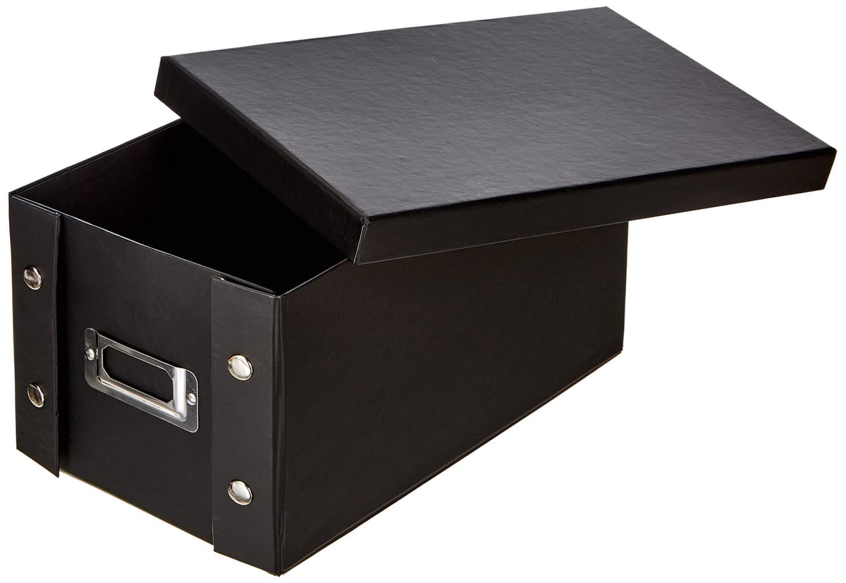 Zeller 17938 Caja de Almacenaje, Cardboard, Negro, 16.5x28x15 cm — view 5