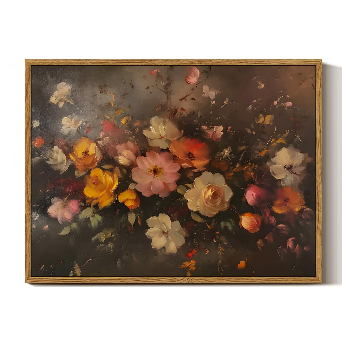 InSimSea Framed Canvas Wall Art, Meadow with Flowers Painting, Landscape for Living Room, Bedroom, Home, Bathroom Decor, 8x10 — view 239