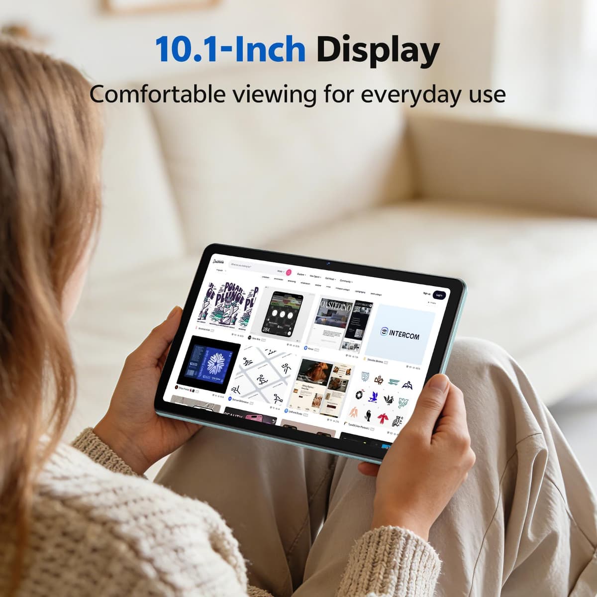 SVITOO Android 16 Tablet 10 Inch with Gemini AI, Octa-Core T7250, 20GB RAM 128GB ROM, 1280 x 800 IPS Screen, Dual-Band WiFi, Bluetooth 5.0, 6600mAh, Type-C, GPS, 1 Year Warranty (Blue) — view 3