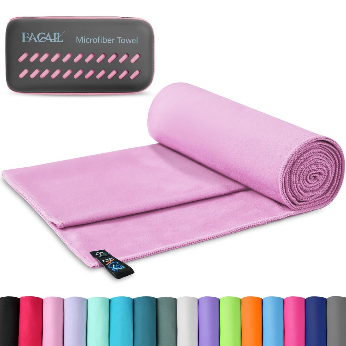 BAGAIL Toallas de Viaje de Microfibra, Toallas de Campamento, Toallas de baño y Toallas de Playa, Secado rápido - Súper absorción de Agua - Súper Compacto, Muy Adecuado para el Deporte y el Fitness — view 14