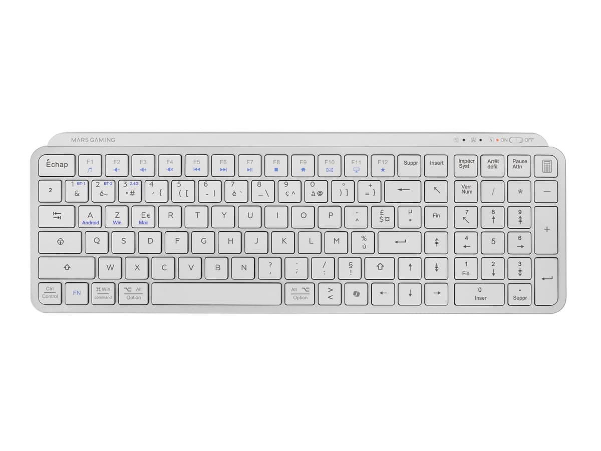 Mars Gaming MKPRO, US, Teclado Mecánico Gaming Completo, RGB Chroma, Switches Hot-Swap Mecánicos, Antighosting, Rueda de Control, Software, Multiplataforma, Switch Silent, Blanco — view 39