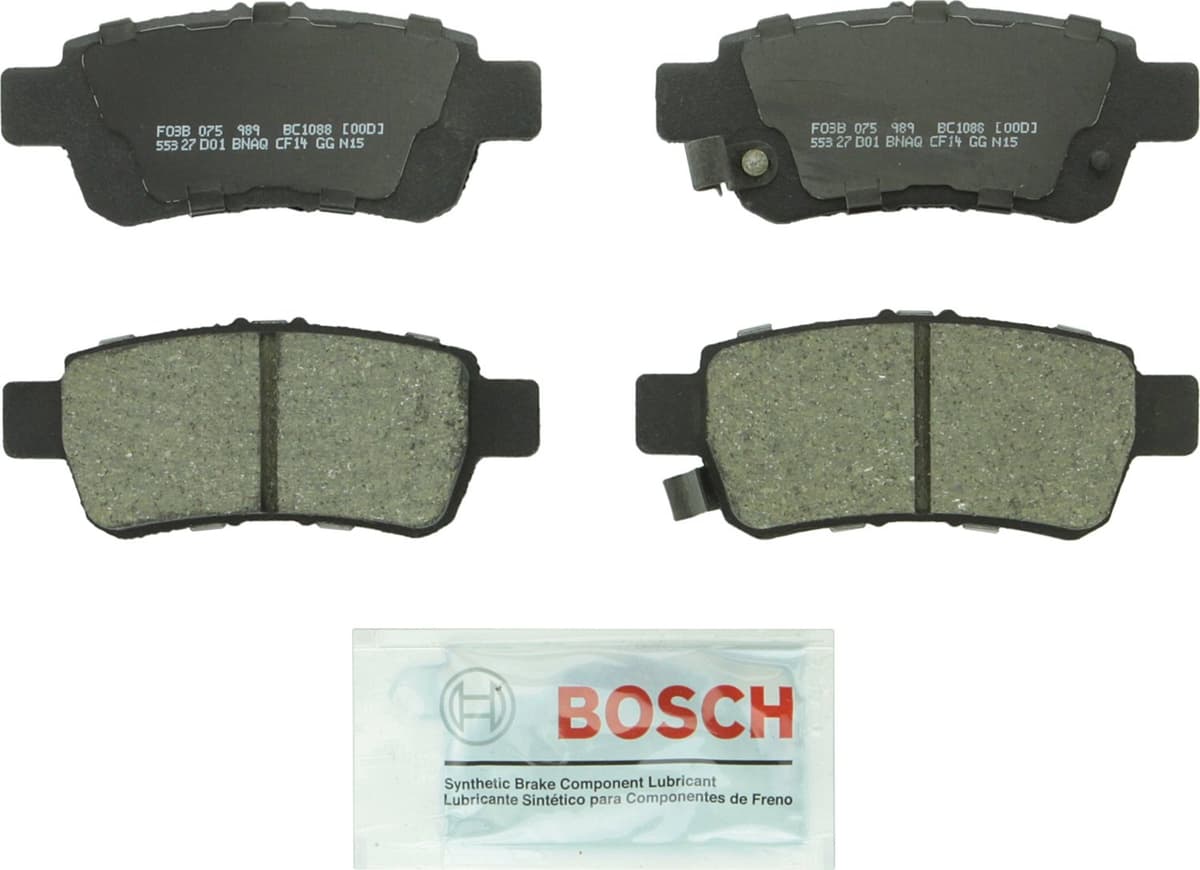 Bosch BC914 QuietCast Premium Ceramic Disc Brake Pad Set For: Acura ILX; Honda Accord, Civic, CR-V, Element, Fit, Front — view 270