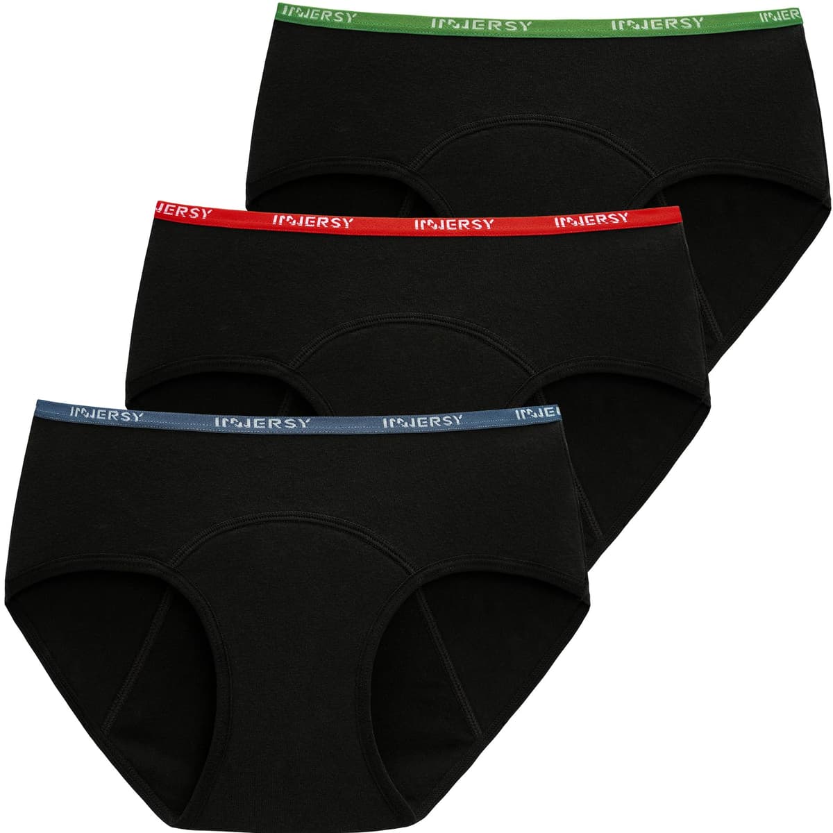 INNERSY Teen Girls Knickers Period Pants Cotton Leakproof Menstrual Underwear Pack of 3 — view 12