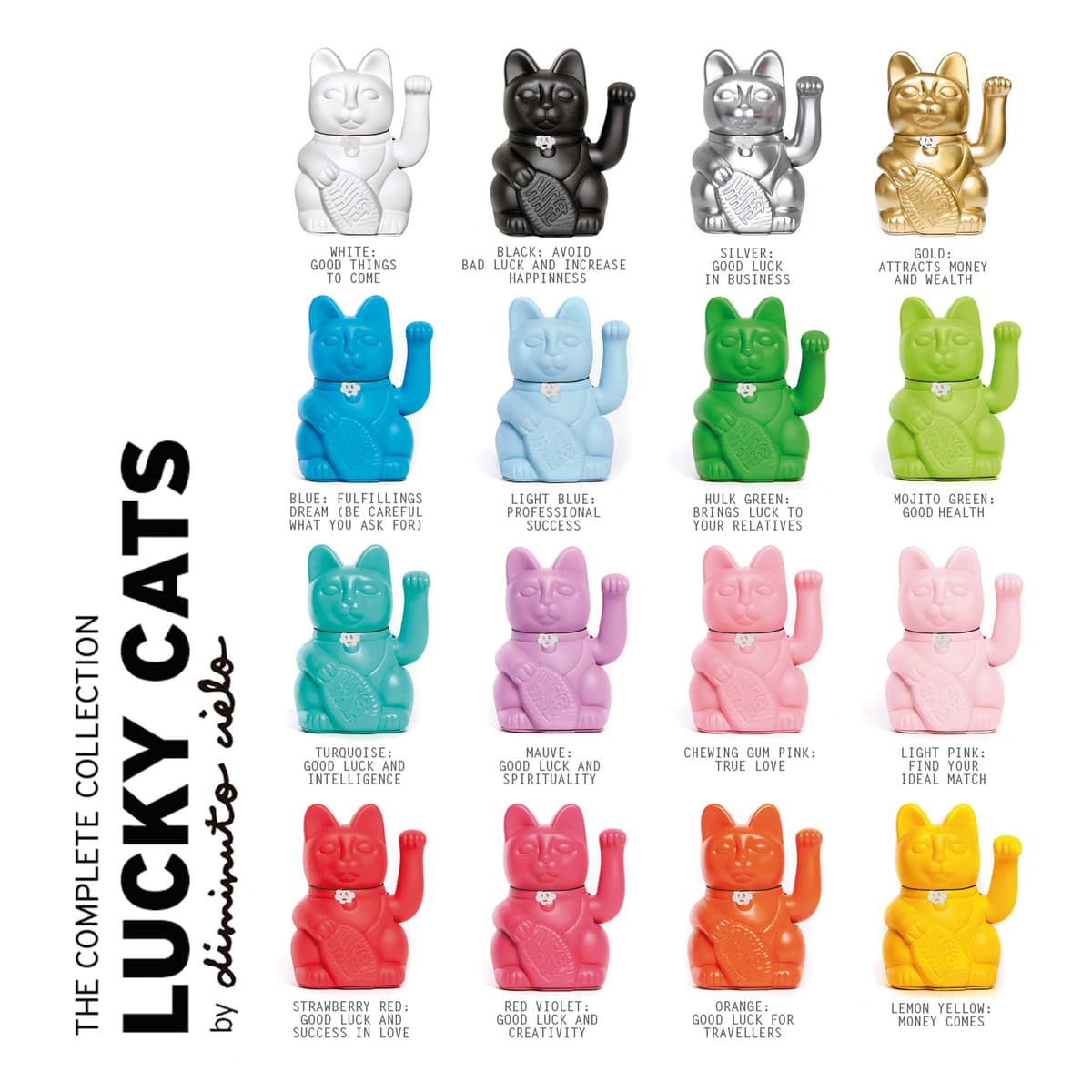 Gato de la Suerte Maneki Neko Lucky Cat con Pata Derecha en Movimiento Figura Decorativa Japonesa Original Pintada a Mano para Casa Negocio Oficina Entrada Regalo Amuleto NEGRO M (10x6x15cm) — view 5