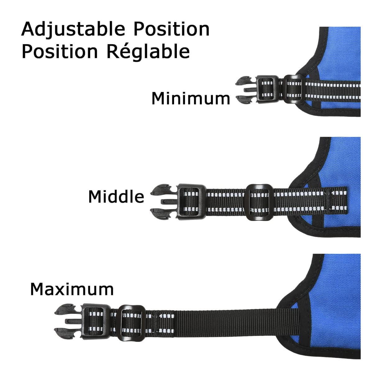 HEELE Dog Harness Medium No Pull Dog Vest Harness with Soft Handle Reflective Pet Harness for Outdoor Training Walking, Black, M — view 71