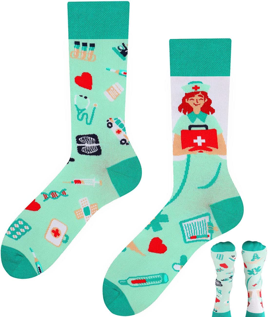 Todo Calcetines Divertidos Hombre y Mujer, Calcetines Fantasia con Motivo, de Colores — view 74
