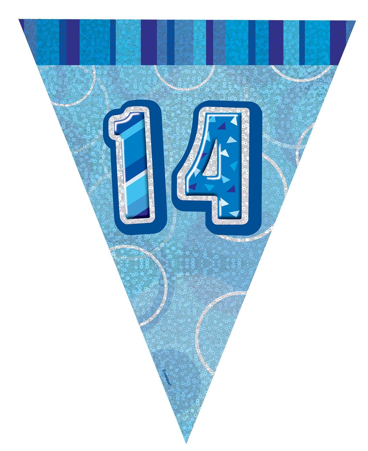 Unique Party 92068 - 9ft Foil Glitz Pink Happy 80th Birthday Banner — view 242