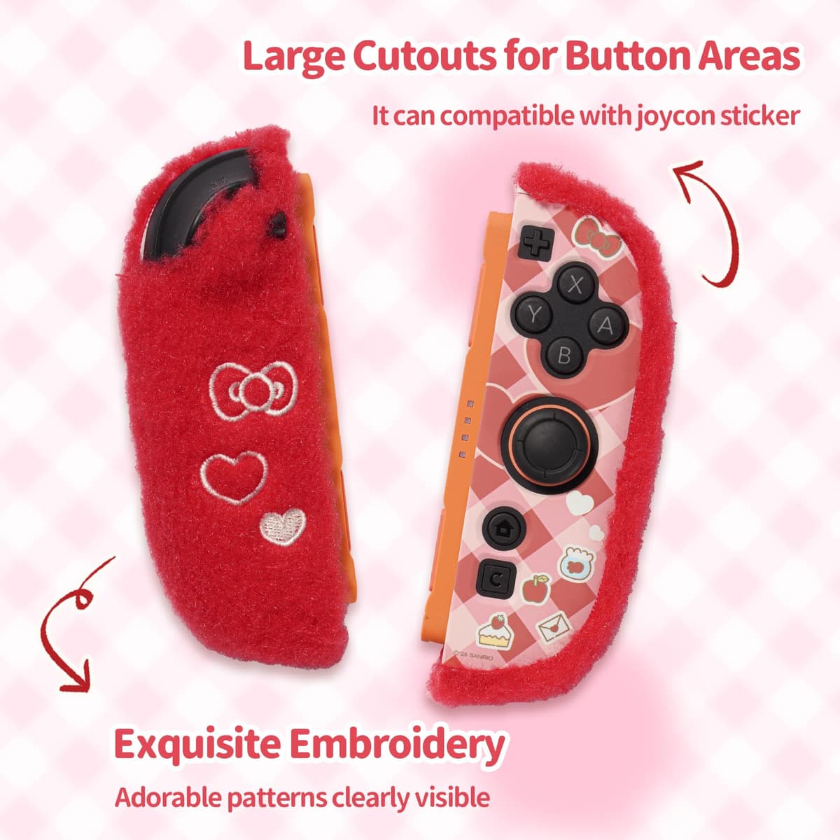 Kuitmor Plush Protective Case for Switch 2, Kawaii Protective Shell Hard PC Slim Cover Case Compatible with Switch 2025 Game Console and Joystick Controller - HLK — view 4