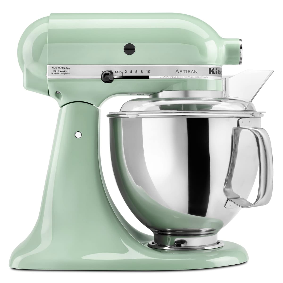 KitchenAid Artisan Series 5 Quart Tilt Head Stand Mixer with Pouring Shield KSM150PS, White — view 15
