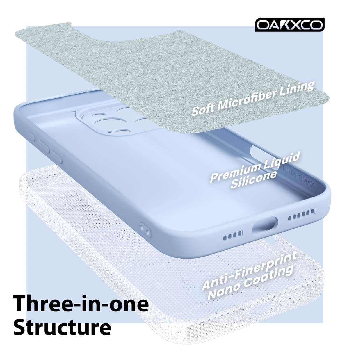 oakxco for iPhone 17 Pro Max Phone Case Liquid Silicone, Cute Thin Slim Grip Soft Rubber Gel for Women Men, Smooth Matte TPU Plain Solid Color Girly Simple Case with Camera Cover, Light Pink — view 1533