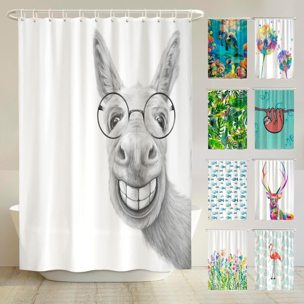 arteneur® - Cortina de Ducha 180x200 - Cortina de Baño Antimoho de Tela, Impermeable, Lavable y Opaco con Dobladillo Ponderado y Anillas (Tabla Periódica Española) — view 117