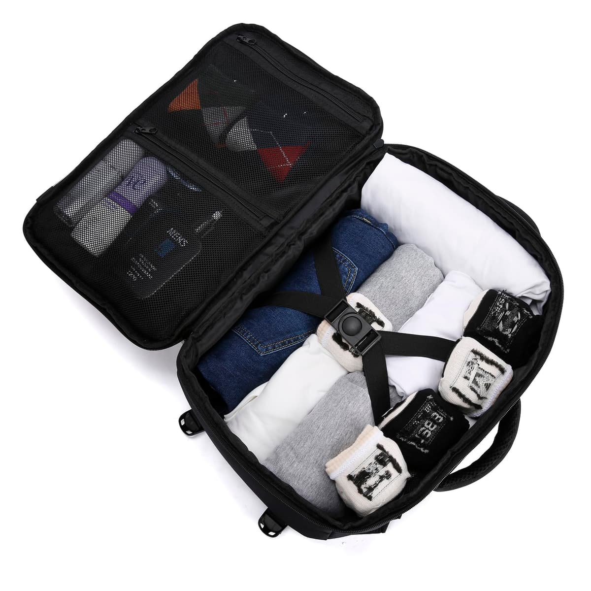 Mochila Viaje Cabina Avion 40x20x25 para Ryanair 20L Equipaje de Mano Bolsa de Viaje Hombre Mujer Maletas de Viaje Cabina Mochila Portatil 14 Pulgadas con Puerto USB para Trabajo,Escuelas Negro — view 4